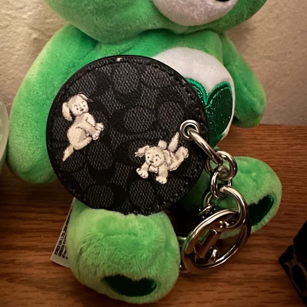 NWOT coach happy dog print charm